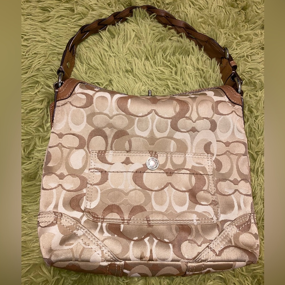 Coach Woven Chelsea Signature Shoulder Bag